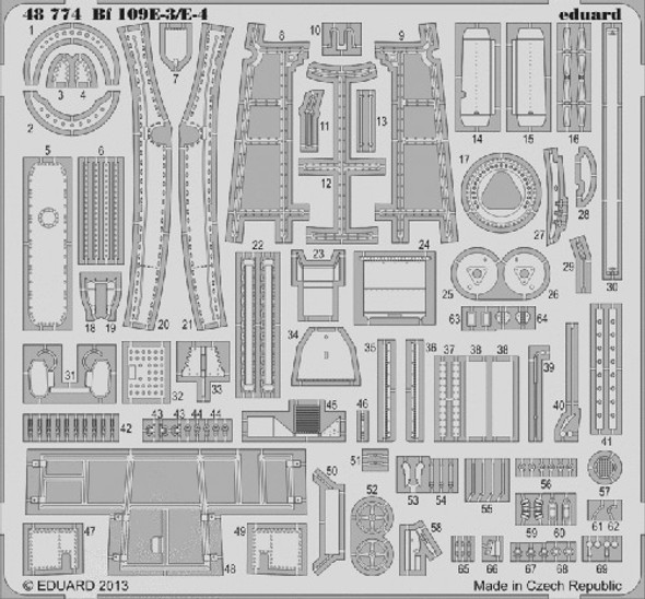 EDU48774 - Eduard Models 1/48 Bf 109E-3/E-4 p.e.