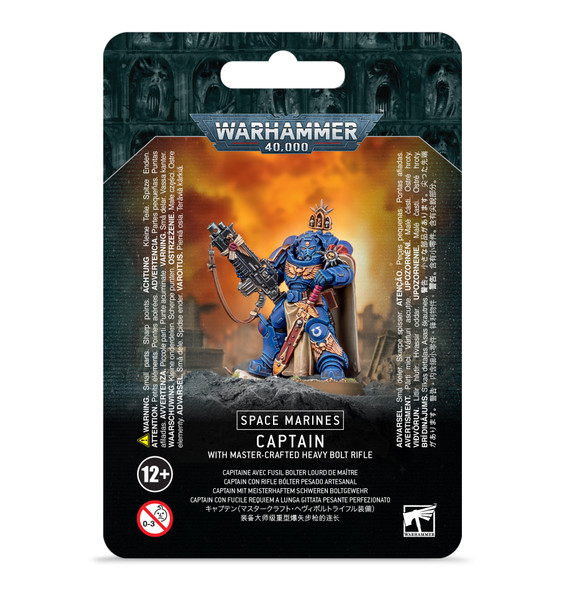 Games Workshop Warhammer 40K Space Marines Captain with Master-Crafted  Heavy Bolt Rifle