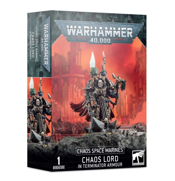 Games Workshop Warhammer 40K Chaos Space Marines Chaos Lord in Terminator Armour