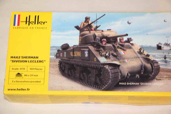 HEL79894 - Heller 1/72 M4A2 Sherman Divison Leclerc