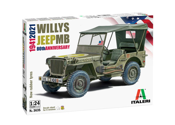 ITA3635 - Italeri 1/24 Willys Jeep MB