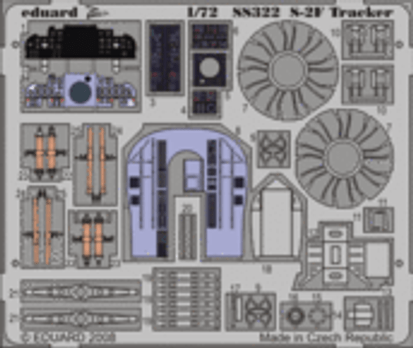 EDUSS322 - Eduard Models ZOOM: 1/72 S2F Tracker (HAS)