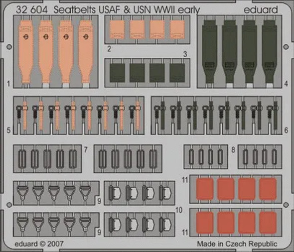 Eduard 1/32 USAAF and USN Early Seatbelts