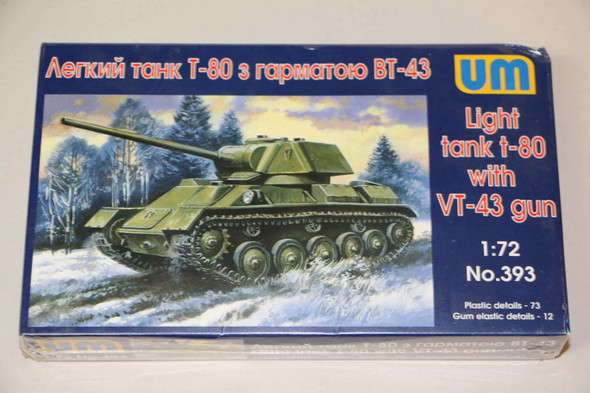 UMM393 - UM 1/72 Light Tank T-80 with VT-43 Gun