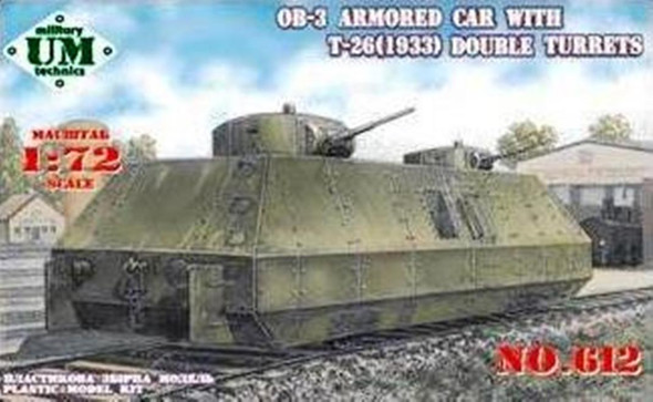 UMM612 - UM 1/72 OB-3 Armoured Car w/T-26 Dual Turre
