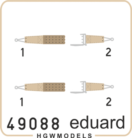 EDU49088 - Eduard Models 1/48 Seatbelts RFC WWI Super Fabric