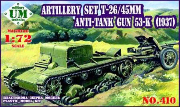 UMM410 - UM 1/72 T-26/45mm & 53K AT Gun