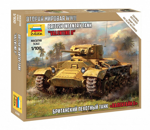 ZVE6280 - Zvezda 1/100 British Infantry Tank Valentine II