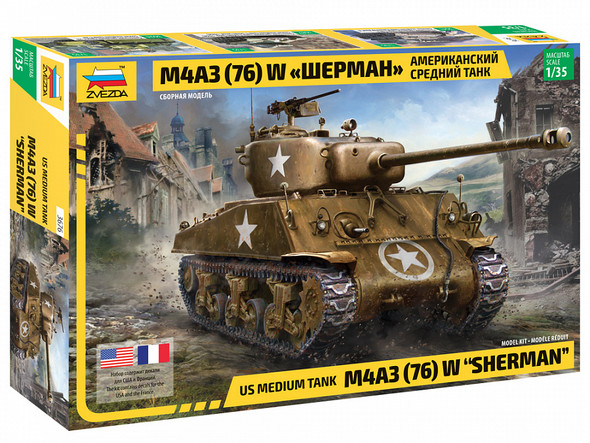 ZVE3676 - Zvezda 1/35 M4A3 (76) W Sherman