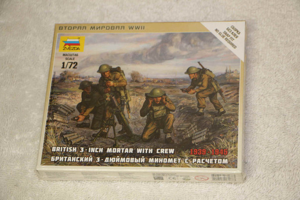 ZVE6168 - Zvezda 1/72 Brit 3 Mortar w/crew"