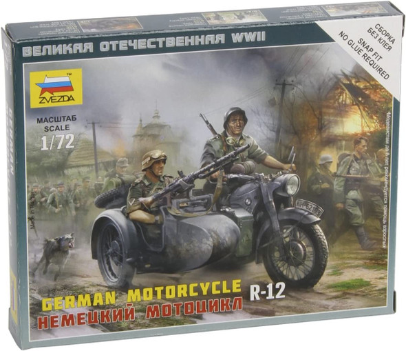 ZVE6142 - Zvezda 1/72 German R12 Motorcycle