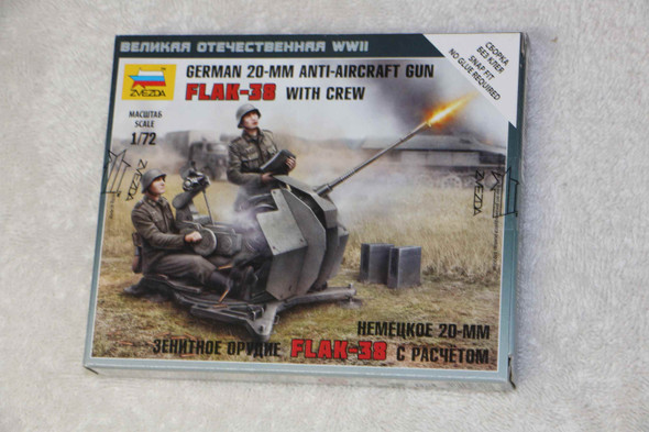 ZVE6117 - Zvezda 1/72 FLAK-38 20mm AA Gun w/crew