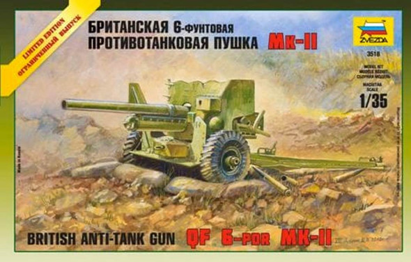 ZVE3518 - Zvezda 1/35 Mk-1 - 6pr Anti-Tank Gun