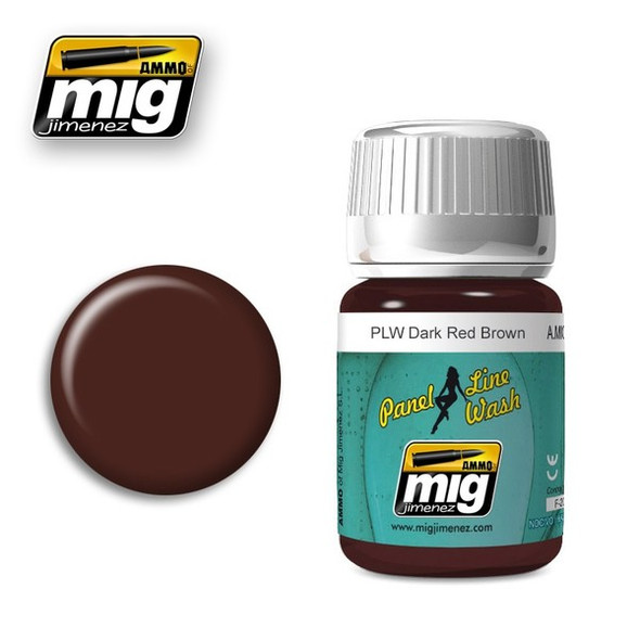 MIG1605 - Ammo by Mig Panel Line Wash Dark Red Brown