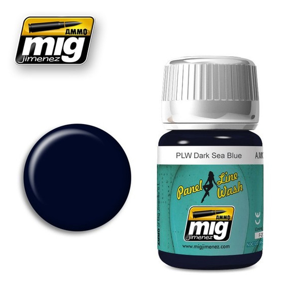 MIG1603 - Ammo by Mig Panel Line Wash Dark Sea Blue