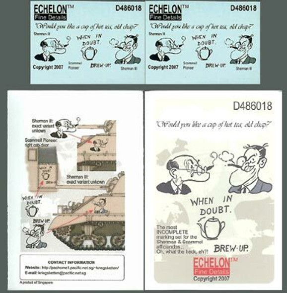 EFDD486018 - Echelon Fine Details 1/48 Marking set for Sherman & Scammell Aficionados - Decal sheet