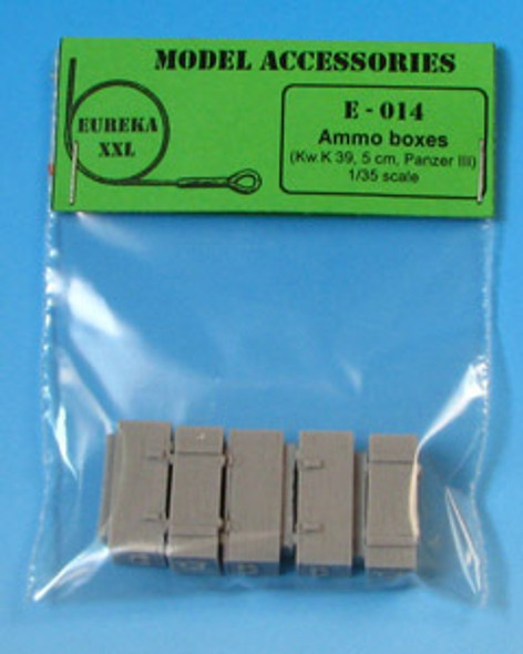 EURE-014 - Eureka XXL Model Accessories 1/35 Ammo boxes for Kw.K 39, 5cm, Panzer III