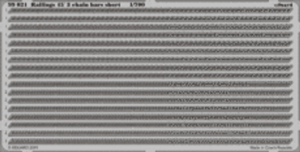 EDU99021 - Eduard 1/700 45' 3 Chain Railings - Short Bars