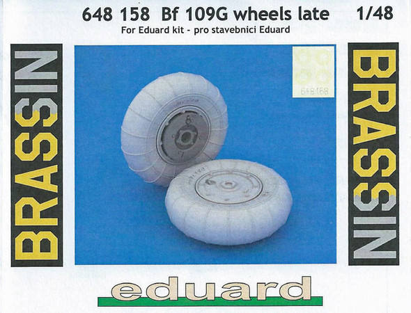 EDU648158 - Eduard Brassin  1/48 Bf109G wheels - late (Brassin)