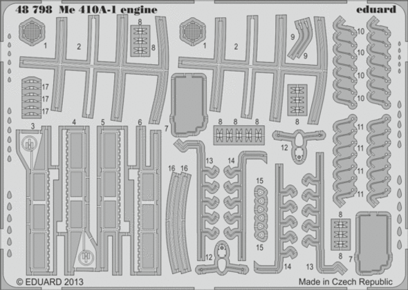 EDU48798 - Eduard Models 1/48 Me 410A-1 Engine - For Meng Kit