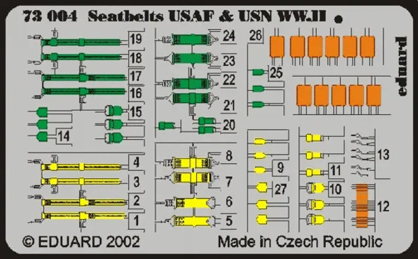 Eduard 1/72 USAAF and USN Seatbelts