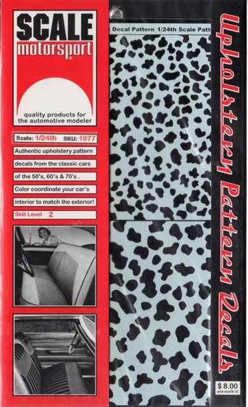 SMS1977 - Scale Motorsport 1/24 Cow Hide Pattern Upholstery Decal