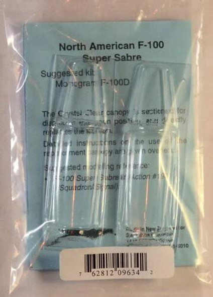 SQU9634 - Squadron Signal 1/48 North American F-100 Super Sabre Canopy