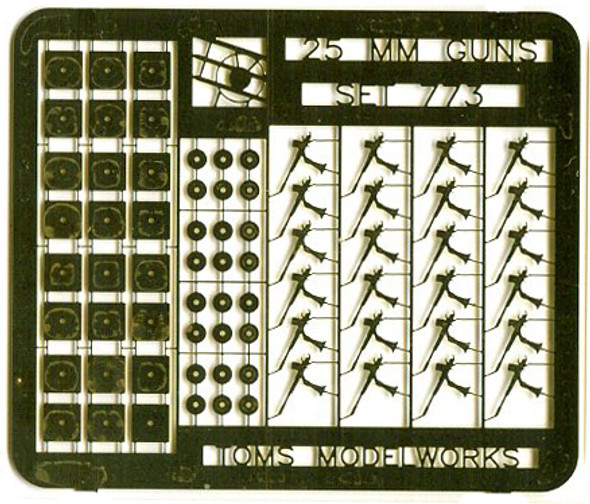 TOM773 - Tom's Modelworks 1/700 25mm Guns