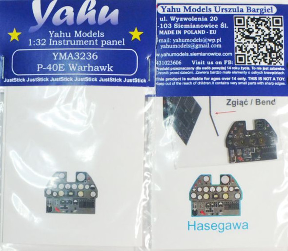 YAHA3236 - Yahu Models 1/32 P-40E Warhawk Instrument Panel