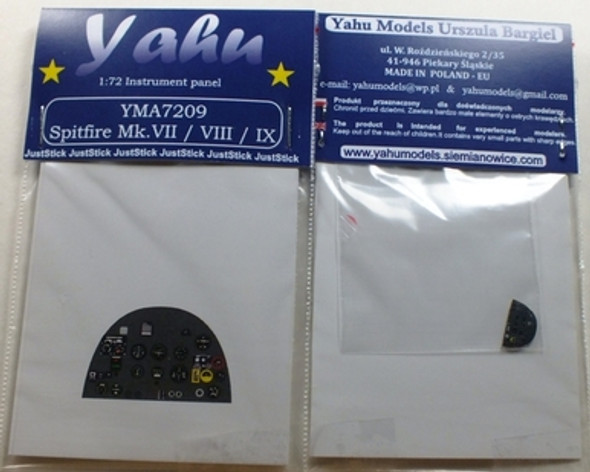 YAHA72009 - Yahu Models 1/72 Spitfire Mk.VII/VIII/IX Instrument Panel