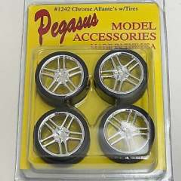 PMA1242 - Pegasus 1/24 Chrome Allante's wheels
