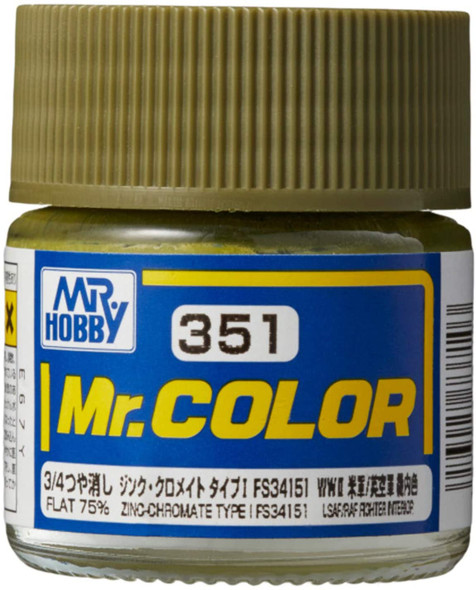 MRHC351 - Mr. Hobby Mr Color Zinc Chromate FS34151 - 10ml - Lacquer