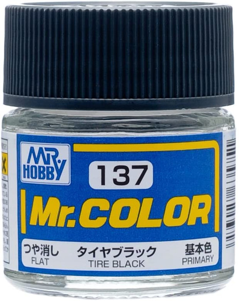 MRHC137 - Mr. Hobby Mr Color Flat Tire Black - 10ml - Lacquer