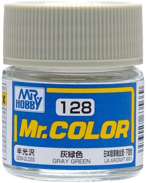MRHC128 - Mr. Hobby Mr Color Semi Gloss Gray Green 10ml