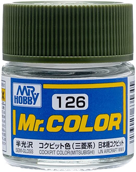 MRHC126 - Mr. Hobby Mr Color Semi Gloss Cockpit Color (Mitsubishi) - 10ml - Lacquer