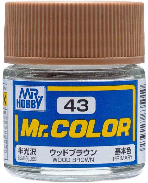 MRHC43 - Mr. Hobby Mr Color Semi Gloss Wood Brown - 10ml - Lacquer