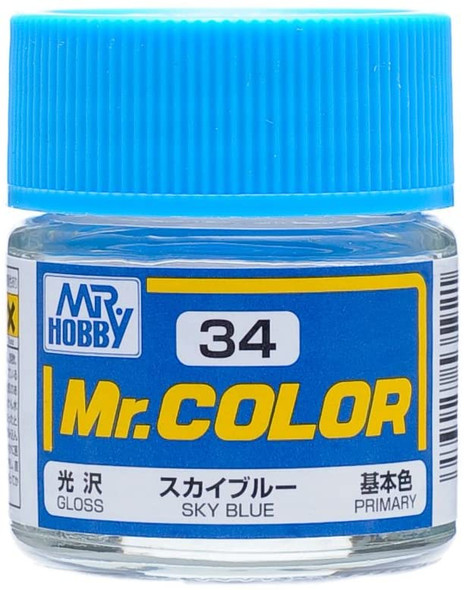 MRHC34 - Mr. Hobby Mr Color Gloss Sky Blue - 10ml - Lacquer