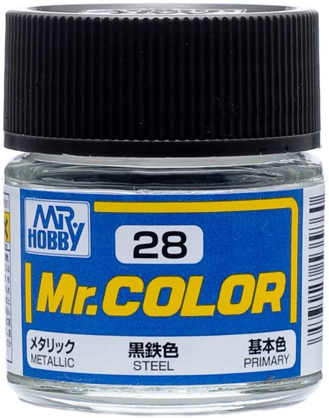 MRHC28 - Mr. Hobby Mr Color Metallic Steel - 10ml - Lacquer