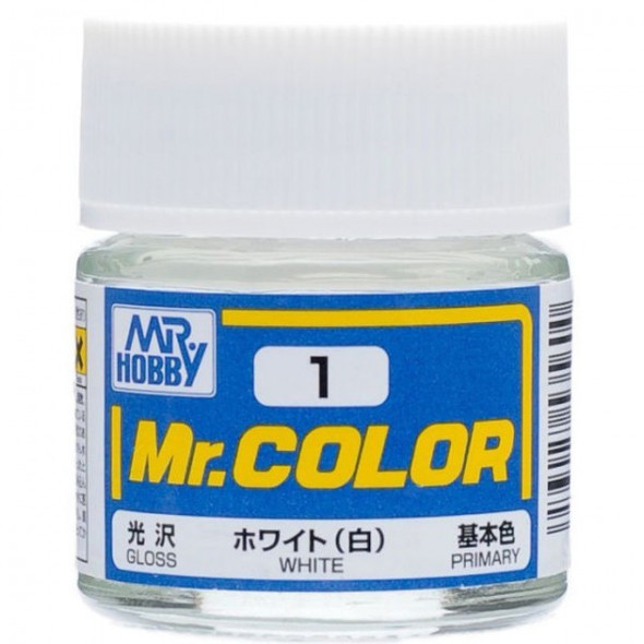 MRHC1 - Mr. Hobby Mr Color Gloss White - 10ml - Lacquer