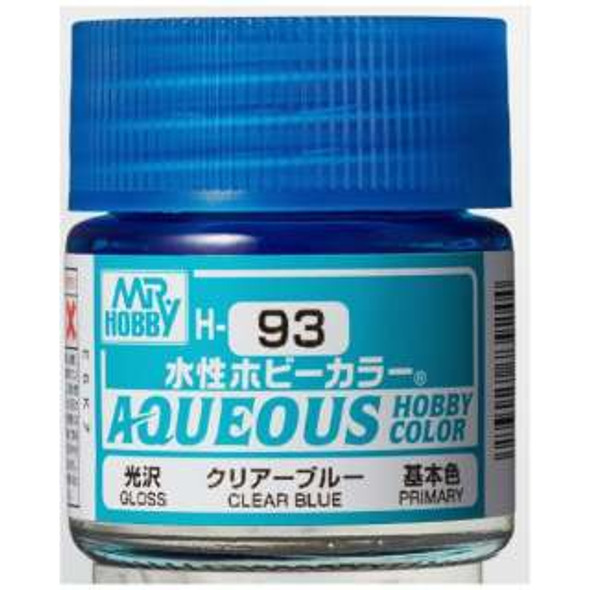 MRHH93 - Mr. Hobby Aqueous Gloss Clear Blue (Primary) - 10ml - Acrylic