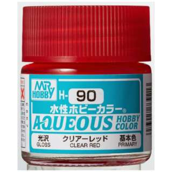 MRHH90 - Mr. Hobby Aqueous Gloss Clear Red - 10ml - Acrylic