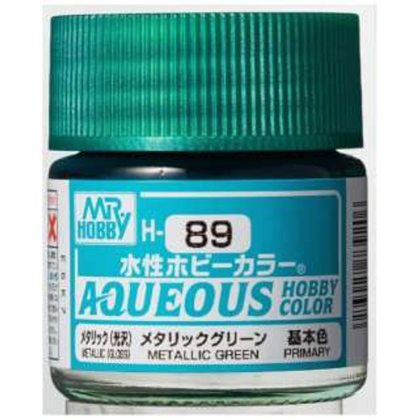 MRHH89 - Mr. Hobby Aqueous Metallic Gloss Green - 10ml - Acrylic