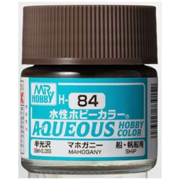 MRHH84 - Mr. Hobby Aqueous Semi Gloss Mahogany - 10ml - Acrylic