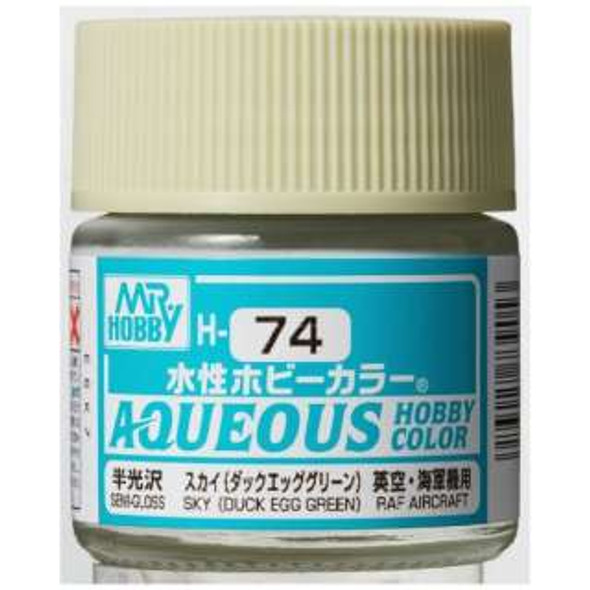 MRHH74 - Mr. Hobby Aqueous Semi Gloss Sky - 10ml - Acrylic