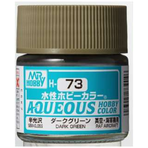 MRHH73 - Mr. Hobby Aqueous Semi Gloss Dark Green - 10ml - Acrylic