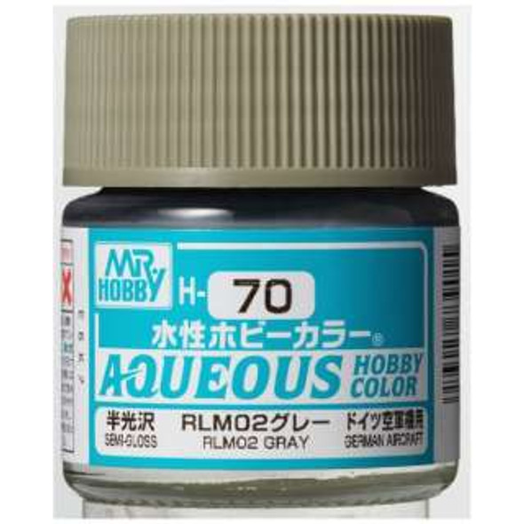 MRHH70 - Mr. Hobby Aqueous Semi Gloss RLM02 Gray (GERMAN AIRCRAFT) - 10ml - Acrylic