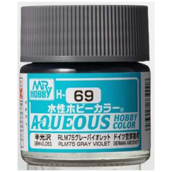 MRHH69 - Mr. Hobby Aqueous Semi Gloss RLM75 Gray - 10ml - Acrylic