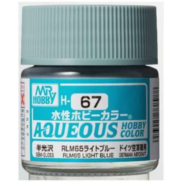 MRHH67 - Mr. Hobby Aqueous Semi Gloss RLM65 Light Blue