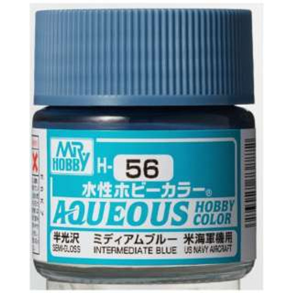 MRHH56 - Mr. Hobby Aqueous Semi Gloss Intermediate Blue - 10ml - Acry