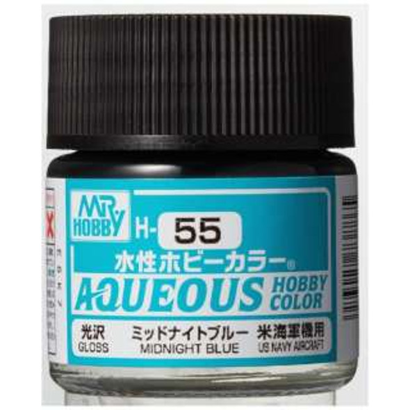 MRHH55 - Mr. Hobby Aqueous Gloss Midnight Blue - 10ml - Acrylic